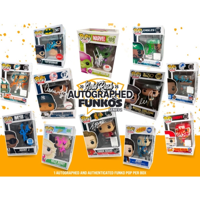 2026 Gold Rush Autographed Funkos Series 2 6-Box Case