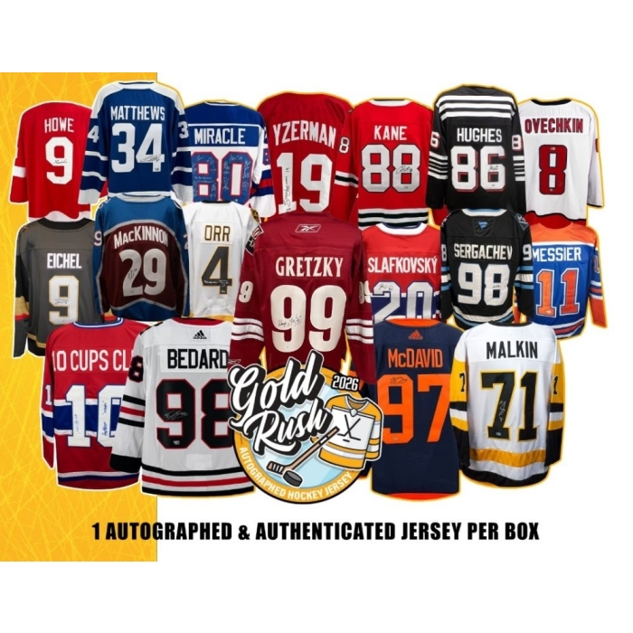 2026 Gold Rush Autographed Hockey Jersey 6-Box Case