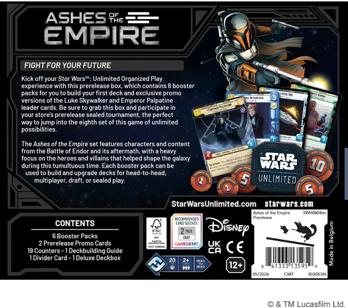 Star Wars Unlimited Ashes of the Empire Booster Box